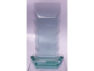 Wave Block Glass Trophy CD-VS-017